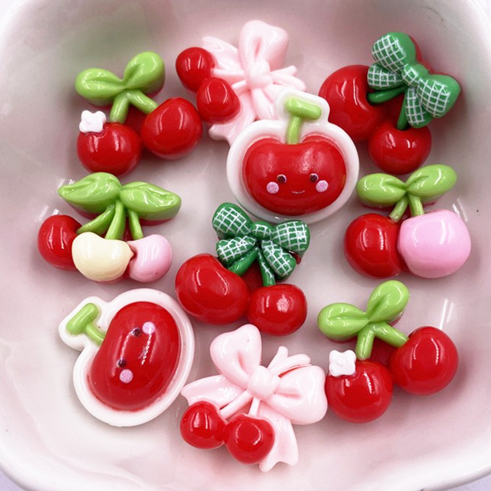 Paradise Jewelry & Watches Llc - 24pcs 다채로운 Kawaii 만화 Bowknort 레드