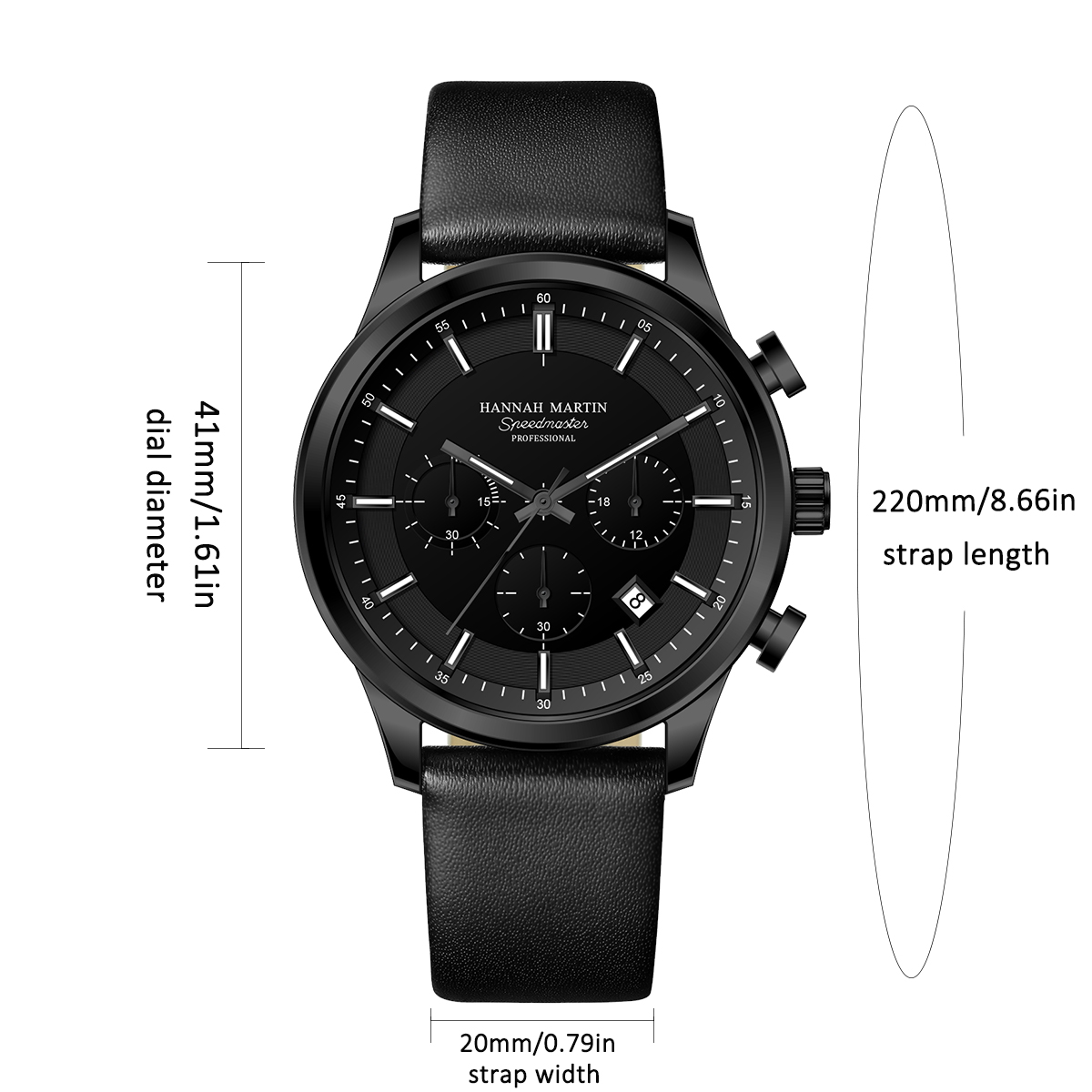한나 마틴 남성 선물 세트 남성 시계 블랙 가죽 41m - Watch Display Box 리뷰 및 가격