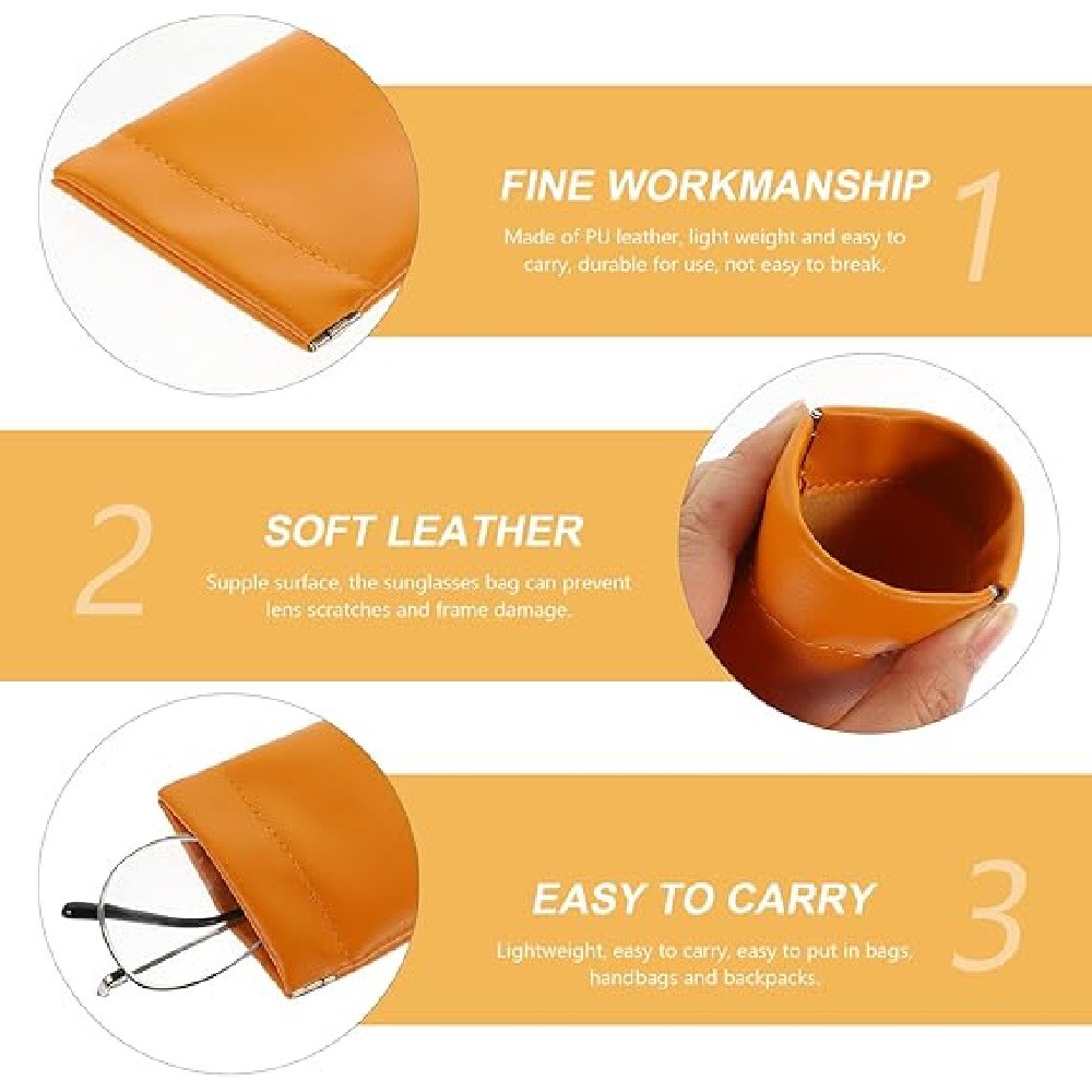 3팩 PU 가죽 수납 파우치, 안경, 메이크업 브러쉬, - Jewelry Essentials Watches 리뷰 및 가격