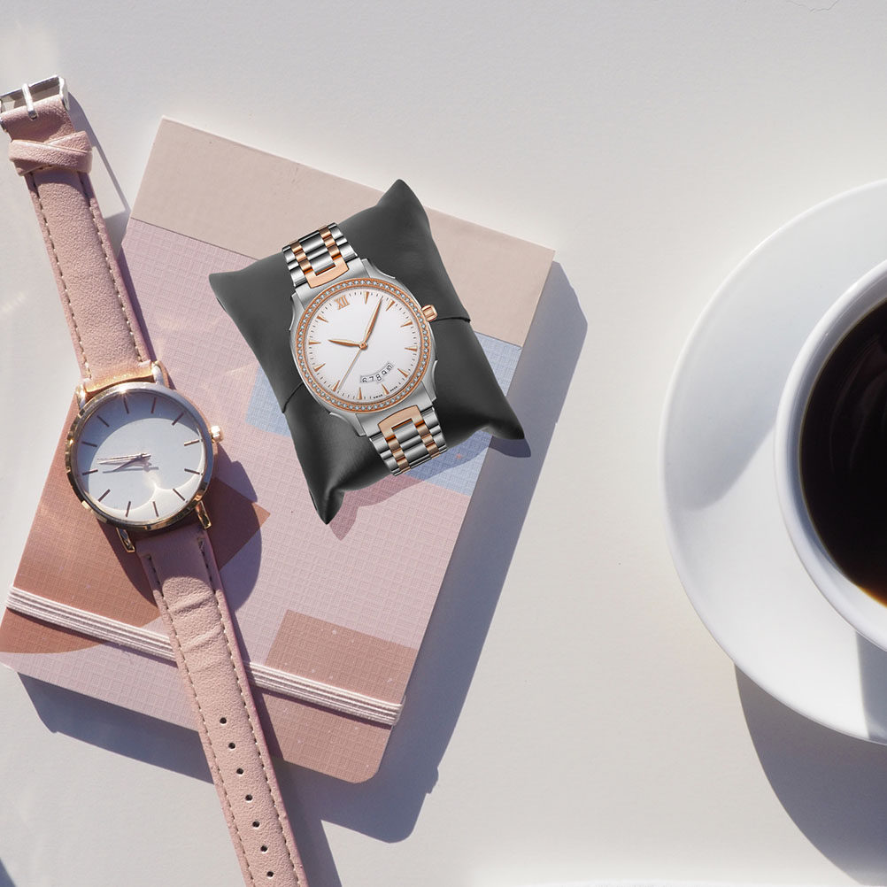 12Pcs 시계 디스플레이 베개 PU 쥬얼리 쿠션 시계 - Jewelry Watches & Accessories 리뷰 및 가격