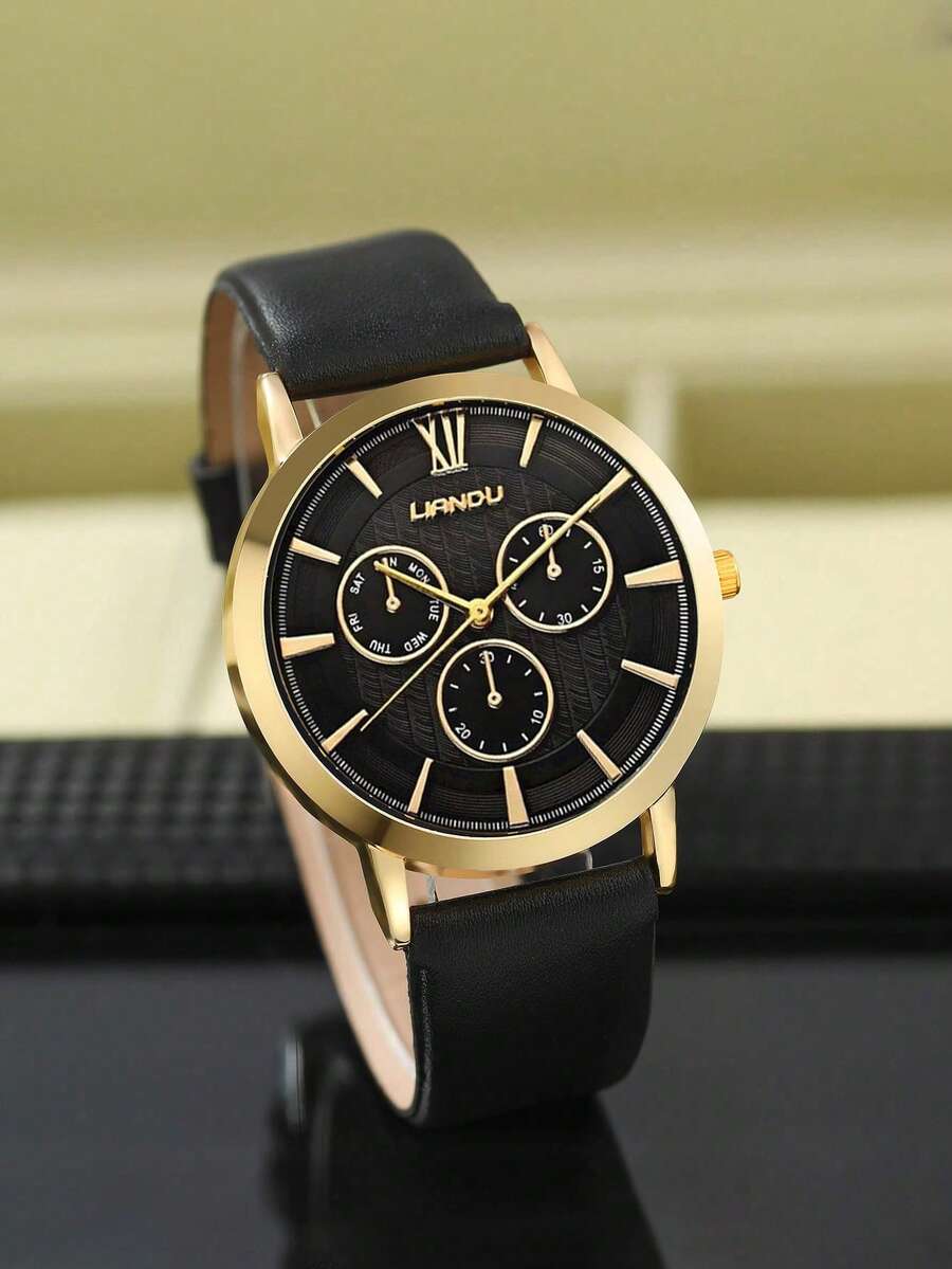 리안두 리안두 1세트 남성 패션 캐주얼 쿼츠 라운드 다 - Jewelry Watches & Accessories 리뷰 및 가격