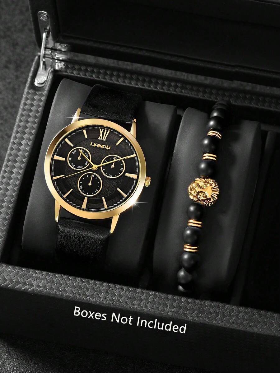 리안두 리안두 1세트 남성 패션 캐주얼 쿼츠 라운드 다 - Jewelry Watches & Accessories 리뷰 및 가격